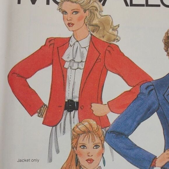 McCalls 8462 Vintage 1983 Sewing Pattern Womens Jacket Size 10 - Picture 4 of 9